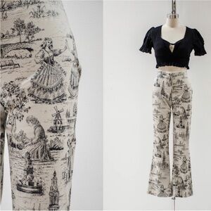 Vintage cottage core printed pants